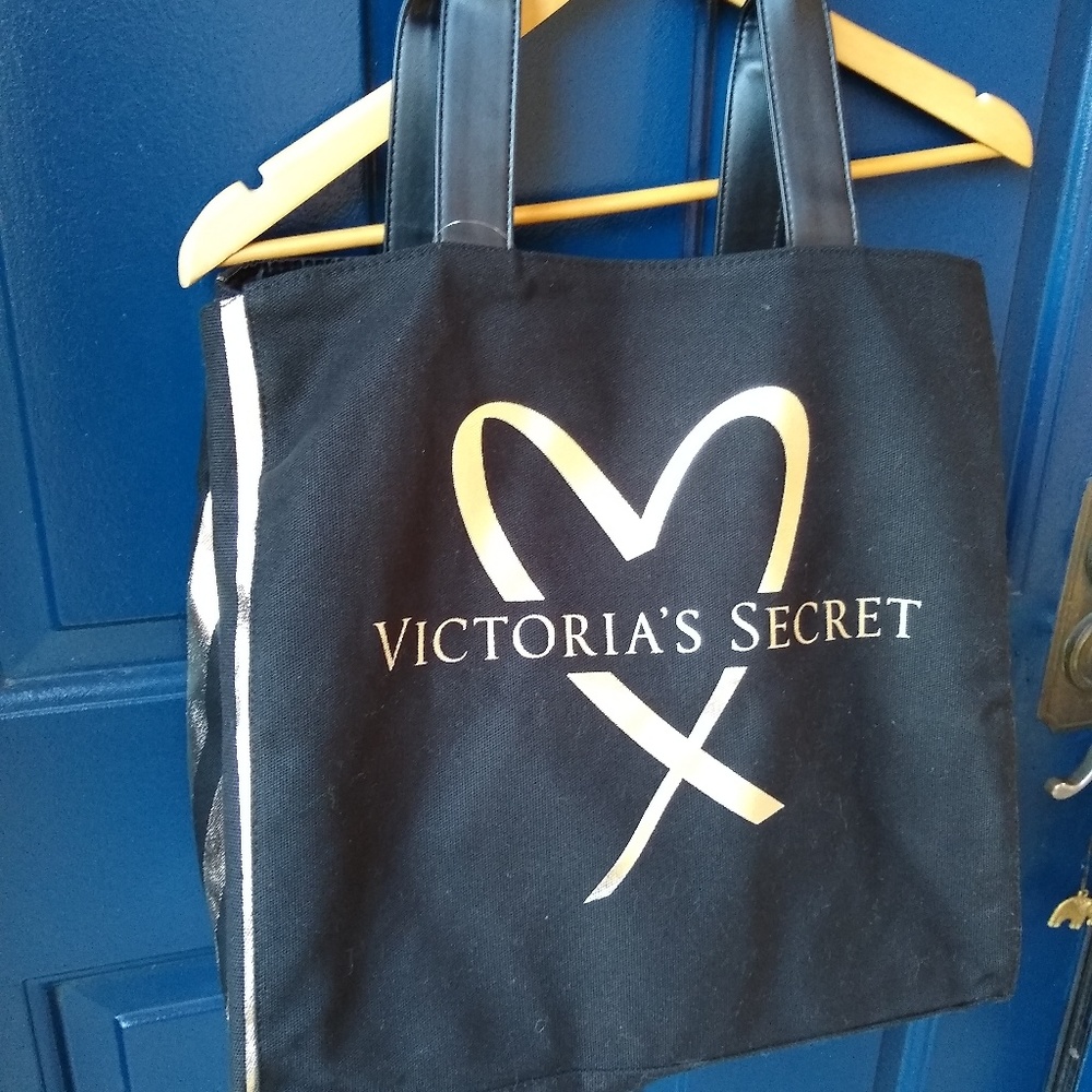 Victoria's Secret | large black & gold tote - Picture 4 of 5